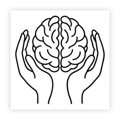 Stress, Depression, Mental Health Related Objects and Elements. Hand Drawn Vector Doodle Illustration Collection. Hand Drawn Icons Set.