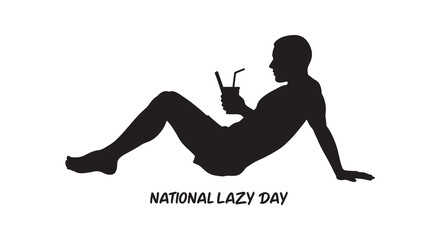 stylish elegant modern detailed professional high quality National Lazy Day Silhouette