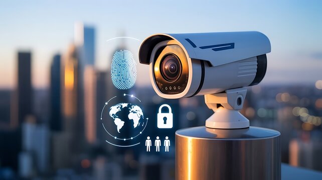 surveillance-camera-biometric-security-interface-with-digital-icons-technology-background-cityscape-concept-data-protection-privacy