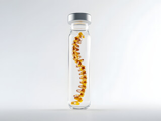 Naklejka premium Stylized DNA helix in a test tube
