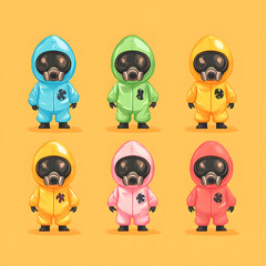 Whimsical illustration of safety attire