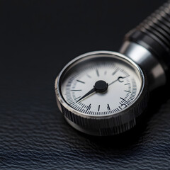 Close-up of a precision pressure gauge
