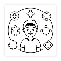 Stress, Depression, Mental Health Related Objects and Elements. Hand Drawn Vector Doodle Illustration Collection. Hand Drawn Icons Set.