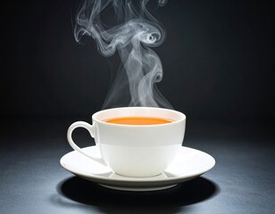 Aromatic Steam Rising from a Warm Cup of Tea