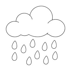 Cloud raining teardrops raindrops weather