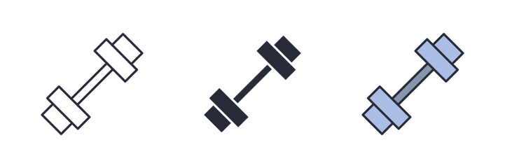 fitness icon. Line, solid and filled outline colorful version, outline and filled vector sign. Idea Symbol, logo illustration. Vector graphics