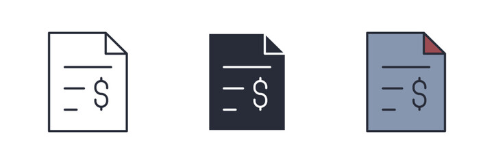 tax icon. Line, solid and filled outline colorful version, outline and filled vector sign. Idea Symbol, logo illustration. Vector graphics