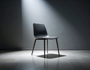 Solitary Chair in Dramatic Light