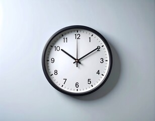 Simple Black and White Wall Clock Showing the Time