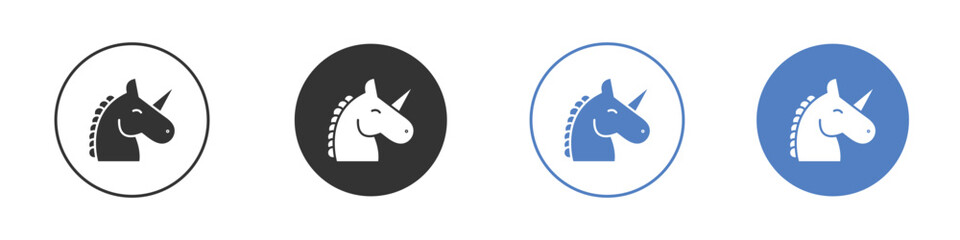 Unicorn icon for web design. pixel perfect flat icons
