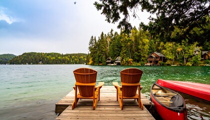 canoe on lake