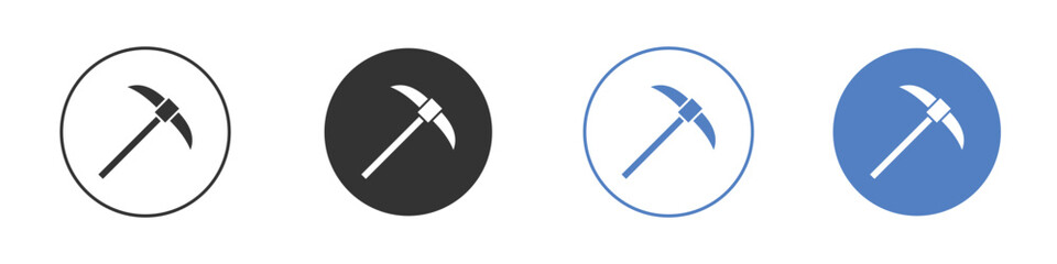 Pick axe icon for web design. pixel perfect flat icons