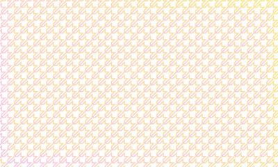 ピンクと黄色のグラデーションがかかった千鳥格子の二重フレームのパターン模様