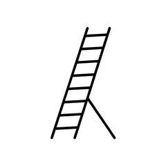 ladder leaning icon vector