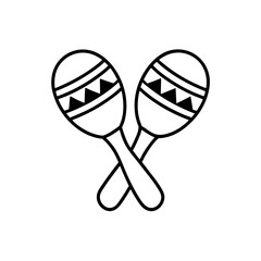 maracas pair icon vector