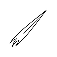 meteor streaking icon vector