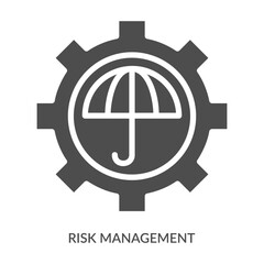 Risk Management Icon Line Style. Design Vector Illustration