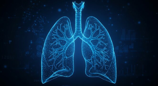elegant modern detailed professional high quality Lungs and Trachea Anatomy Diagram
