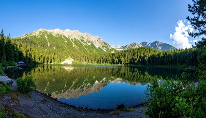 mountain lake in the mountains