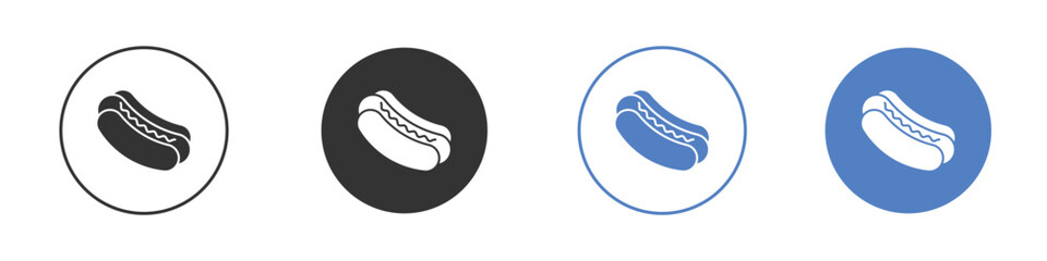 Hot dog icon for web design. pixel perfect flat icons