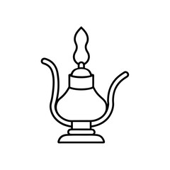 oil lamp icon vector