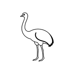 Naklejka premium ostrich bird icon vector