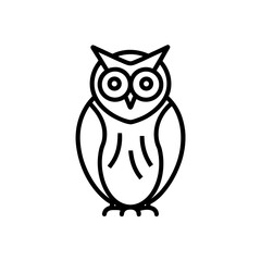 owl perched icon vector