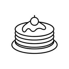 pancake stack icon vector