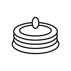 pancake stack icon vector