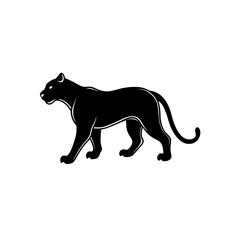 panther silhouette icon vector