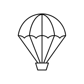 parachute icon vector