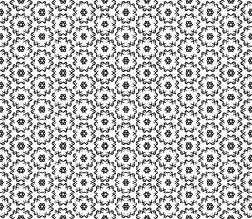 Black and white seamless abstract pattern. Background and backdrop. Grayscale ornamental design.