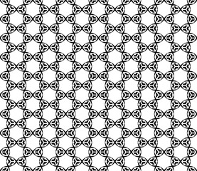 Black and white seamless abstract pattern. Background and backdrop. Grayscale ornamental design.