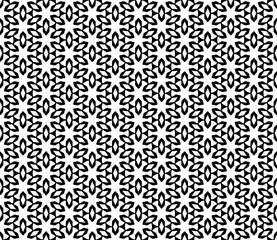 Black and white seamless abstract pattern. Background and backdrop. Grayscale ornamental design.