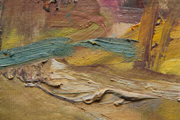 Abstract art. Oil painting. Modern art. Close-up and texture