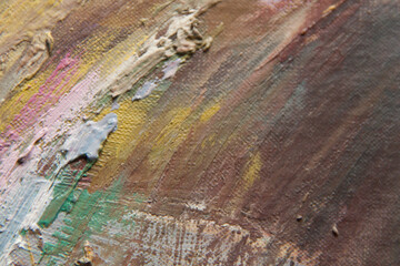 Abstract art. Oil painting. Modern art. Close-up and texture
