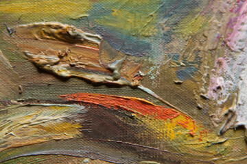 Abstract art. Oil painting. Modern art. Close-up and texture