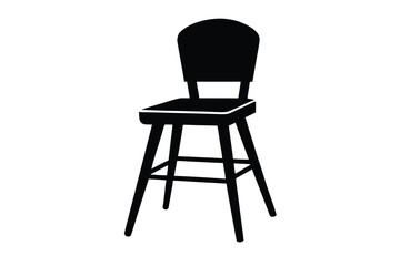 high chair vector icon silhouette illustrations