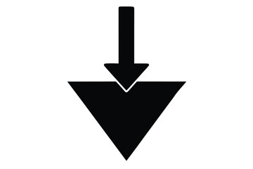 dropdown arrow vector icon illustration silhouette