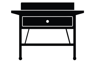changing table vector icon silhouette illustration