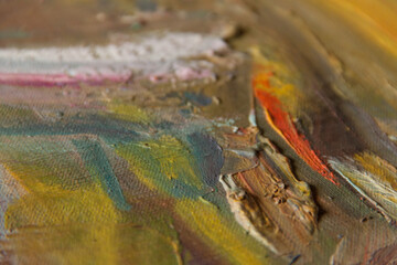 Abstract art. Oil painting. Modern art. Close-up and texture