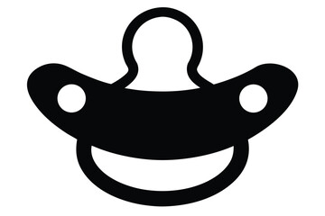 baby pacifier vector icon silhouette illustrations