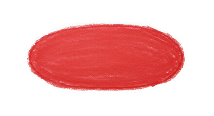 Fototapeta premium Coral Lipstick Smudge Texture isolated on a transparent background makeup