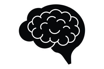 brain  thoughtful decision  vector icon illustrat