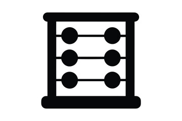 abacus  weighing options  vector icon illustratio
