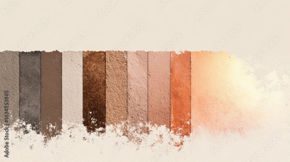 Poster skin tone gradient bar with textured realism ideal for design projects and message placement