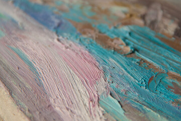 Artist's palette. Abstract art background. Rough brushstroke texture. Art palette