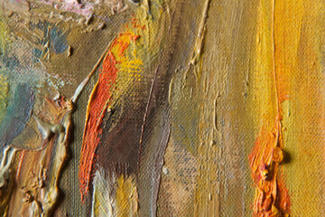 Abstract art. Oil painting. Modern art. Close-up and texture