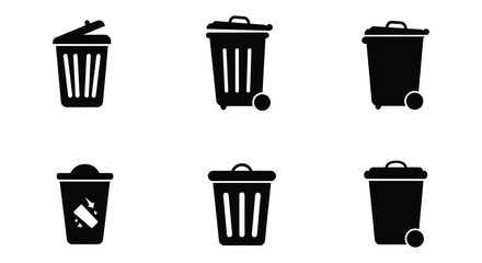 elegant modern detailed professional high quality Silhouette Garbage Bins and Baskets