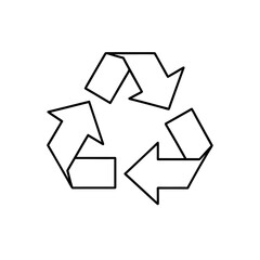 Obraz premium recycle symbol icon vector